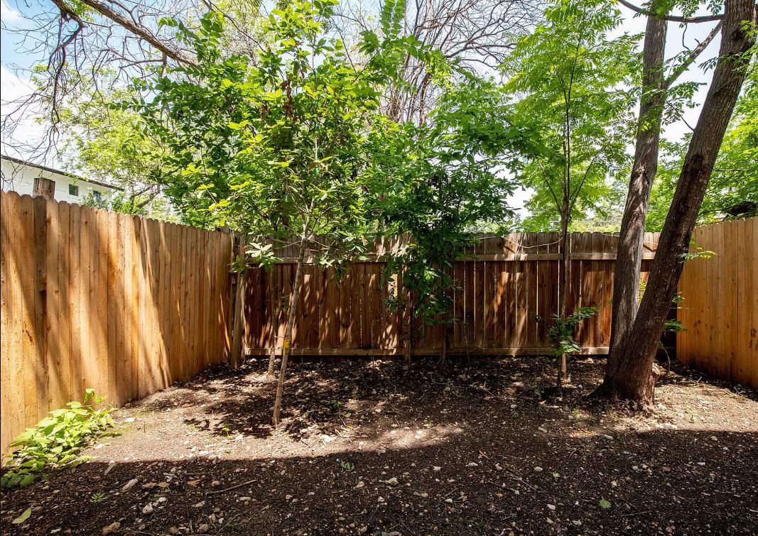 Private fenced yard