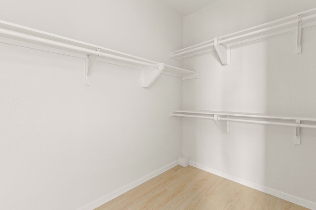 Walk in closet in our flagship rental in San Antonio Texas. 3 bed 2.5 bathroom pet friendly 1 car garage