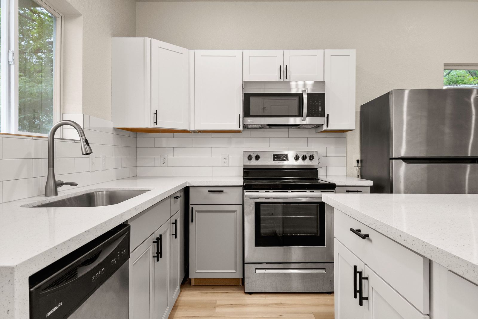 Kitchen with stainless appliances, 711 N Mittman St